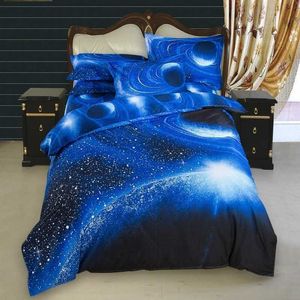 Bedding Sets Universe Outer Space Themed Sheets 3D Galaxy BS04 Duvet Cover Flat Sheet Single Double Size Clothes 210615