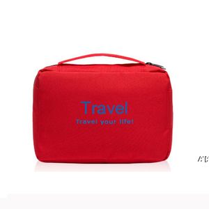 Kadın Seyahat Taşınabilir Kozmetik Çanta Erkekler Tuvalet Çanta Banyo Asılı Organayzer Makyaj Yıkama Çantası 6 Renkler RRF14021