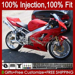 Feedings de molde de injeção para Kawasaki Ninja ZX-6R ZX-6R ZX-636 ZX 6R 600 CC 6 R ZX636 03-04 Bodywork 8no.31 ZX 636 600cc ZX6R 03 04 ZX600C ZX600 2003 2004 OEM Bodys Stock Red Blk