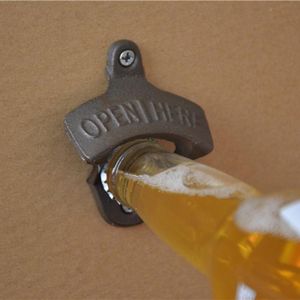 Wall-mounted beer bottle opener cast iron bronze vintage bottle opener kitchen bar tools 100 PCS/batch