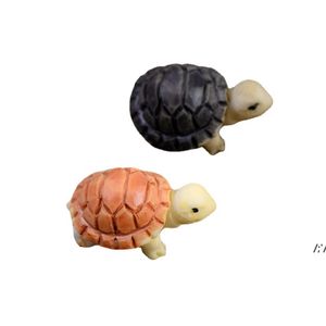 Turtle Fairy Garden Miniature Mini animal Tortoise resin artificial craft bonsai Garden Decoration 2cm 2 colors BBE13377