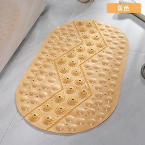 Bath Mats 2022 Large Strong Suction Thin Bathroom Mat Anti Slip Shower PVC Massage Particles Foot Pad Odorless Non-Toxic