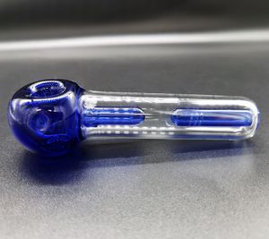 Big Water Handle Tube de vidro 3 cores Colher Bubbler Híbrido Derramamento 5.3 polegadas de um rebatedor tubos para queimador de óleo de tabaco de erva seca