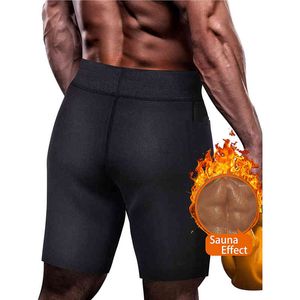 Männer Abnehmen Sauna Schweiß Workout Shorts Neopren Fitness Übung Elastische Kompression Shorts 210515