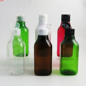 20 x 200ml Vuoto Quadrato PET Plastica Spalla Slope Shampoo Bottiglie Crema Lozioni Contenitori Cosmetici con Tappi Flip Top