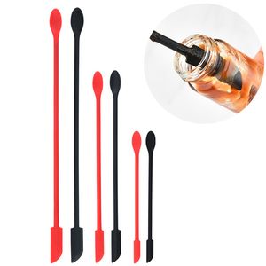 3 Pçs / set Baking Pastry Tools 2 em 1 mini Silicone Spatula Spoon Última gota de garrafa raspador para jar Ferramenta cosmética acessórios de cozinha xbjk2104