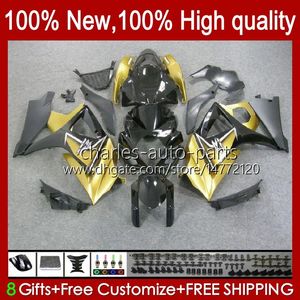 Fairings For SUZUKI GSXR-1000 GSXR 1000 CC GSXR1000 2007 2008 Bodywork 48No.153 GSXR1000CC GSX R1000 2007-2008 K7 1000CC GSX-R1000 07 08 Motorcycle Body Golden black