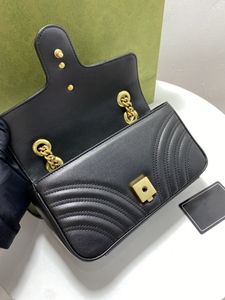 レディースハンドバッグの財布クロスボディバッグ女性クロスボディジグザグストライプ純正レザーチェーンカバートートショルダーバッグ女性シリアル番号オリジナルボックスGB86