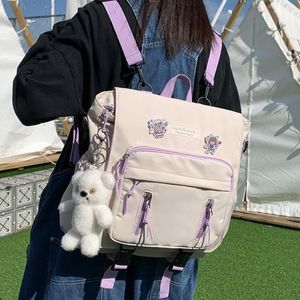 Plecak Joypessie Wodoodporne plecaki Kobiety Moda Czarny Sweet Kawaii Studenci Torba Cute Preppy Nylon Travel mochila