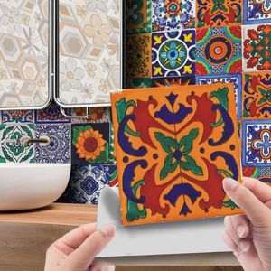 Adesivos de parede Telha de mosaico Antique auto-adesivo retrô adesivo renovação pode ser removido para móveis