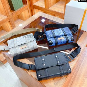 الجذع slingbag رسول مربع حقيبة رجل الصليب الجسم حزام حقيبة جذوع مصمم crossbody مقبض حقائب الأزياء رفرف حقيبة يد m57952