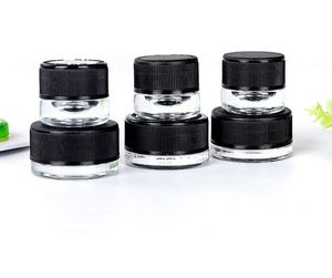 5ml 9ml Wax Glass Jar Bottle with Childproof Lid for Dry Herb DAB Extracts Thick Oil Concentrate Container