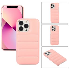 Fashion The Puffer Protective Quilted Mobile Phone Cases For IPhone Pro Max Shockproof Soft PU leather Living Waterproof Dirt resistant Cover Case