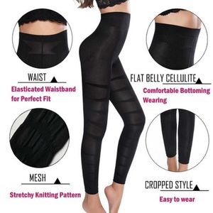 Leggings a compressione anticellulite a vita alta Shapewear Gamba snellente Body Shaper Collant per il controllo della pancia Mutandine Coscia più sottile