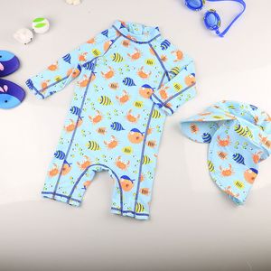 e bebê bebê pequeno protetor solar swimwear rápido secagem de uma peça crianças grande roupa de banho terno infante surfando município