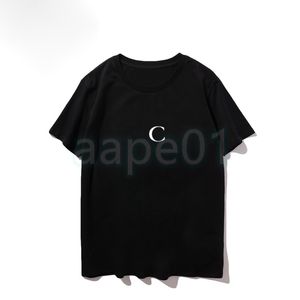 Designer mens clássico letra cópia camiseta homem mulher redondo pescoço de manga curta tees moda homens preto roupas brancas tamanho asiático tamanho s-2xl