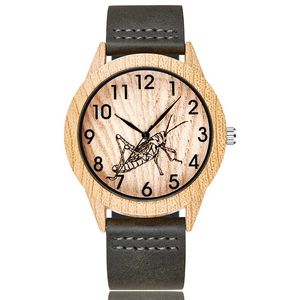腕時計ファッション模倣ウッドウォッチ男性女性カップル腕時計を模倣する木製の時計アクリルケース愛好家リスト時計スカルroj uhr