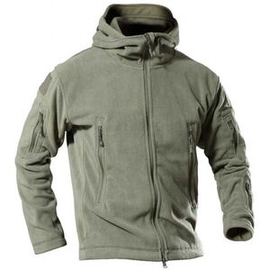 Soft Shell Fleece Jacket Men Outwear Thicken Plus Velvet Warm Military Tactical Jackets Mens Thermal Hunting Sport Hoodie Coats X0621