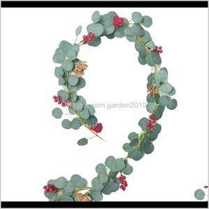 Decorative Flowers Wreaths Rose Vines Artificial Leaf Plants Fake Ivy Garland Greenery For Home Garden Office Wedding Party Room Decor V4Dne