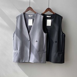 Anzug Jacke Frauen Frühling Koreanische Lose V-ausschnitt Mode Ärmellose Blazer Weste Büro Dame 210607