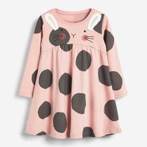 Marke Qualität Baumwolle Kinder Kleidung Prinzessin Puppe Kleider für Mädchen Infant Kinder Langarm einteiliges Kleid Baby Mädchen Kleidung q0716
