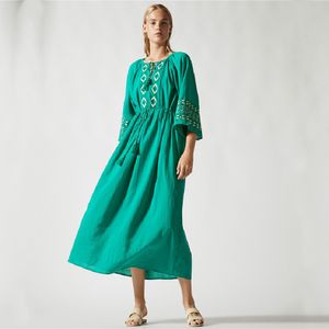 Copricostume in cotone lungo da spiaggia per donna Pareo de Plage Costume da bagno Copricostume Pareo Costumi da bagno Kaftan # Q666 210420