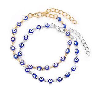 2021 Turco Lucky Mal Eye Braceletes Blue Bead Bracelete Homens Mulheres Handmade Jóias Feminino Drop Shipping