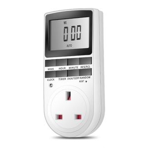 Timer 7XEA Timer elettrico digitale Presa di corrente con programmi On-Off Conto alla rovescia Sicurezza Modalità casuale Luci Applicazioni domestiche