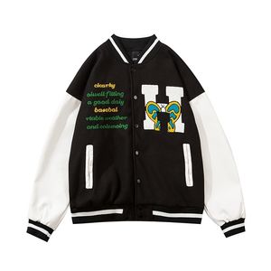 Baseball Jacket Mens Hip Hop Harajuku Streetwear Letter Embroidery Casual Cotton College Bomber Jacket Fashion Men Clothing 210819
