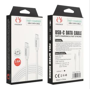 USB-кабели Olesit для быстрой зарядки от типа C до типа C PD, 60 Вт, зарядка 3,6 А, для смартфона S22 15 pro 3 фута 6 футов