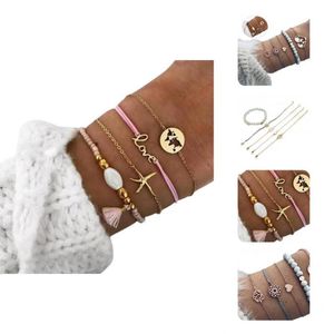 Bangle Ladies 5pcs Atraente pulseiras de braceletes brilhantes ajustáveis ​​empilhável para desgaste diário