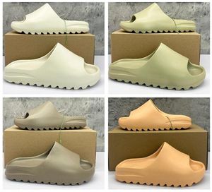 Foam Runner Platform Slipper Sandal Shoes راتنج ثلاثي الأسود الأسود العظم الأسود الأرض البني رجالي مصمم الأزياء Slides Slides The Beautiful Low Price Size 35-45