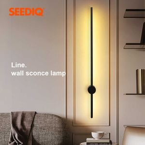 Inredning LED Vägglampa för vardagsrum Bedroom Sconces In Line Lampa Indoor Fixture AC85-265V 210724