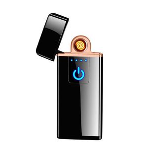 Cool Colorful Dry Herb Tobacco Smoking USB Zinc Alloy Cyclic Charging Lighter Windproof Travel Portable Innovative Design Cigarette Bong Holder DHL Free