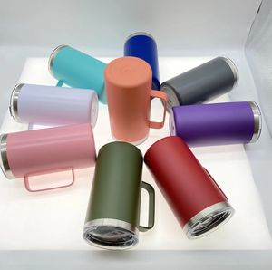 Hot 24oz Ze Stali Nierdzewnej Kubek Kawowy Tumbler Podwójna ściana Próżnia Insulated Camping Cup Travel z uchwytem i spill Pokrywy Wll1086