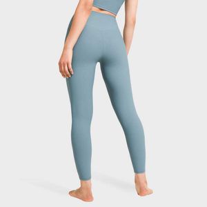 Joga Legginsy Damskie Casual Running Fitness Sport Siłownia Spodnie Szybkie Suche Rib Nude Wysokie Talia Fitness Rajstopy Solid Color Tracko