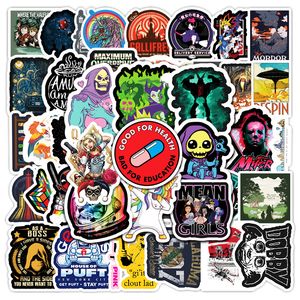 50pcs Not Repeated Retro Notebook Stickers Skull Decals Decoration For Skateboard Helmet Motorcycle SCooter Gifts Kids Phone DIY Waterproof Sticker