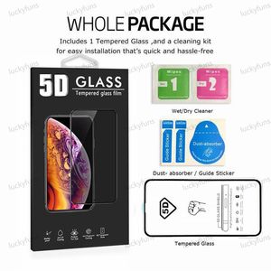 Screen Protector For Iphone 12 Pro Max 11 X XR 7 8 5D Tempered Glass Full Body Cover Film With Package