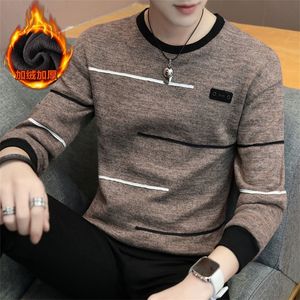 Men's Hoodies Long Sleeve Sweatshirt Spring autumn trend preppy style teenage boy male khaki dark gray 220215