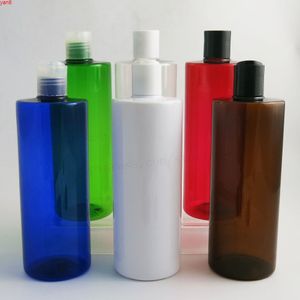 24 x 500 ml leere, große, bernsteinfarbene, blaue, grüne, rote, weiße, transparente PET-Shampoo-Körperwaschflasche mit Scheibenverschluss, nachfüllbarer Verpackungsbehälter