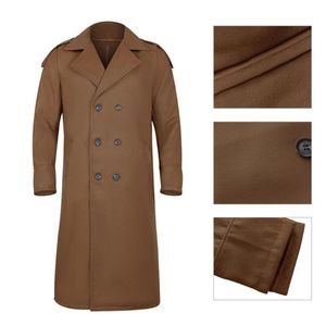 Herren-Trenchcoats, Wintermantel, Knopfverschluss, 4 Größen, lange Ärmel, schnell trocknend, bequeme Jacke, Peacoat für den täglichen Gebrauch