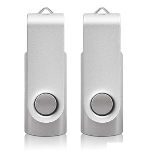 Prata 32gb usb 20 flash drives rotativos giratórios pendrives 16gb dobrável memória vara para computador portátil macbook tablet1400549