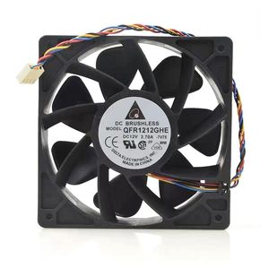 12 V Sunucu toptan satış-Fanlar Soğutma QFR1212GHE V RMP A mm mm Wire PWM Hız Kontrol Sunucusu Miner PC Fan Için Soğutma