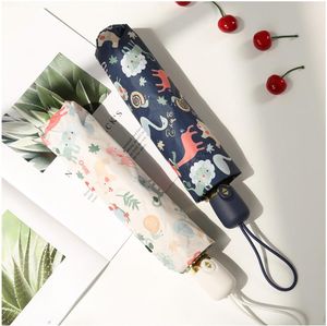 Wholesale foldable umbrellas for sale - Group buy Umbrellas Fully Automatic Mini Parasol Korea Rain Or Shine Dual Student Fold Umbrella Women And Men