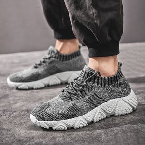Top Quality Knit Womens Mens Running Shoes Black Blue Gray Outdoor Jogging Sports Trainers Sneakers Size 36-45 Code LX21-222