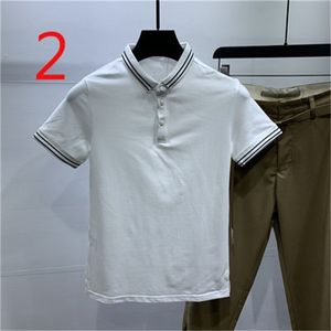 夏の男性のV文字カラーマッチングアイスシルク半袖シンラウンドネックTシャツ210420