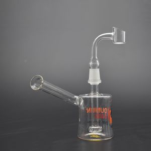 Mini Glass Bong Dunkin Dabs Установка с матрицей Perc Нижний рециркулятор Shisha Cookahs Beakers Bongs с 14 мм стеклянного масляного горелки