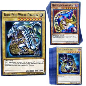 Engelska Yugioh Cards Album Yu-Gi-Oh Kortspel Spel Trading Battle Blå Ögon Mörk Trollkarl Carte Collection Kids Christmas Toy G1125