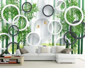 Beibehang 사용자 정의 벽화 사진 울트라 HD 3D 입체 대나무 숲 크리 에이 티브 TV 거실 침실 장식 배경 벽