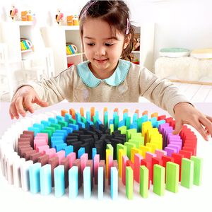 120pcs/set Kids Wooden Toy 12 Color Domino Game Building Blocks Interactive Game Baby Learning Educational Toys for Children Boy A0511